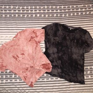 2 tie dye shirts